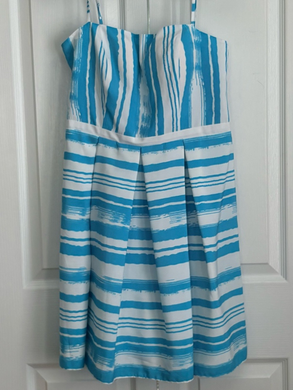 Isabel & Nina dress, Aqua  & white, size 8